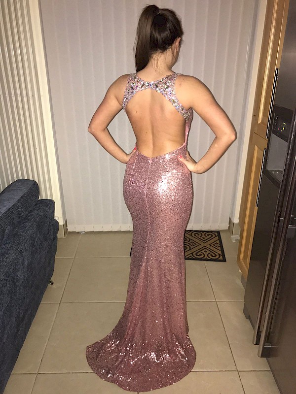 Pink and silver Debs dress