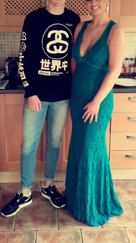 Teal debs dress