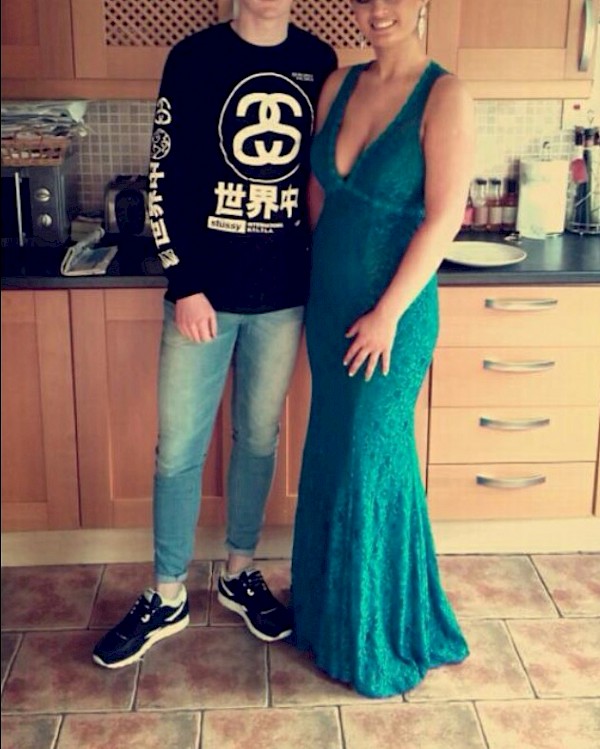Teal debs dress