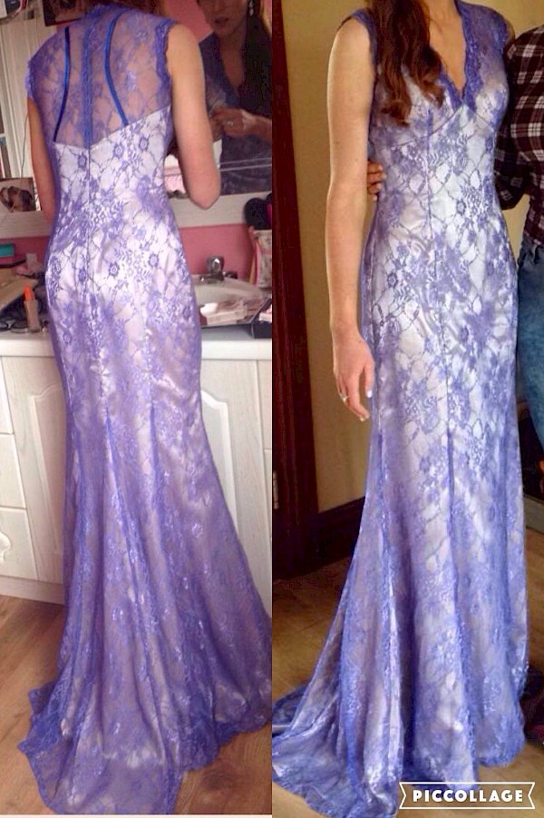 Lavender Lace detailed dress
