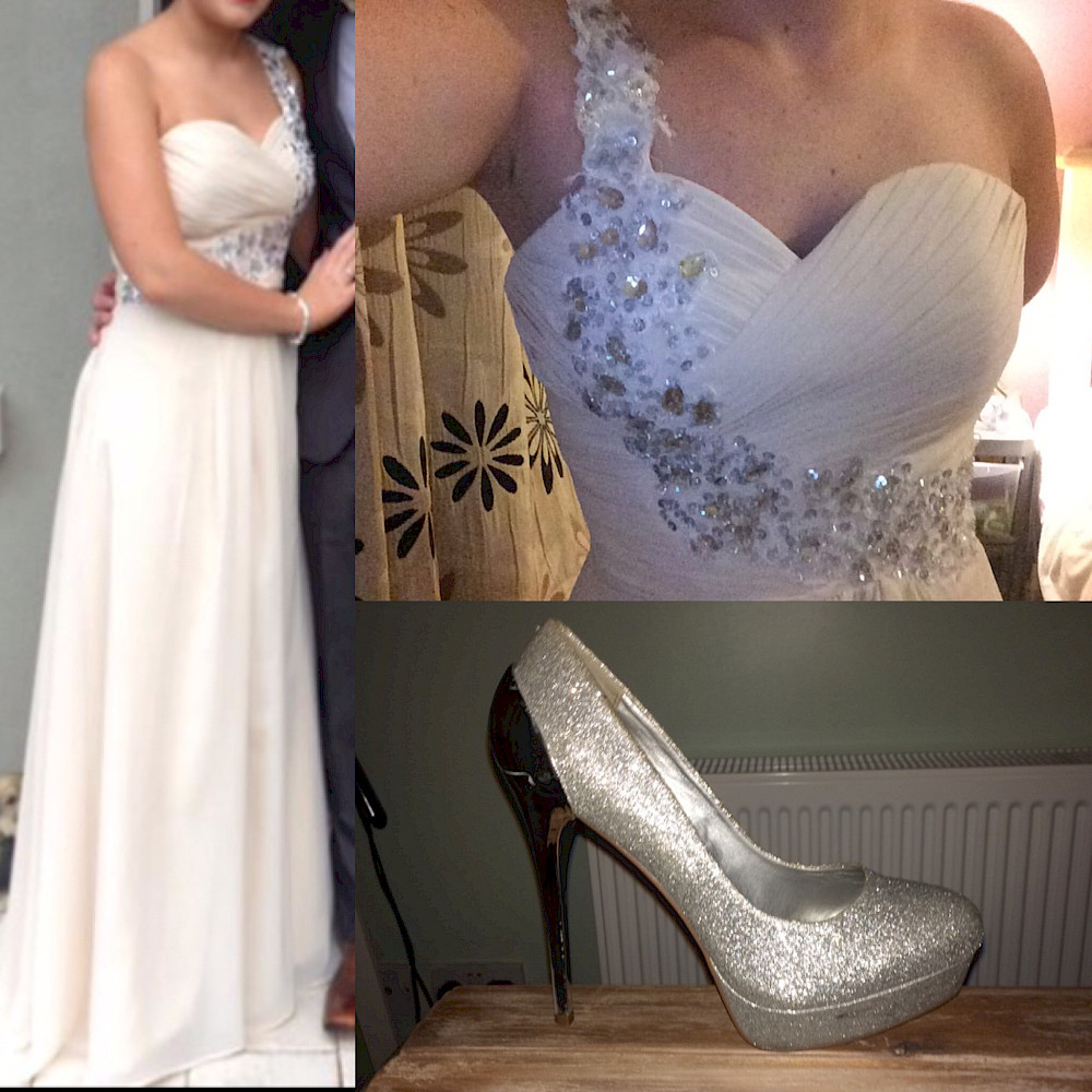 Cream One Shouldered Debs Dress