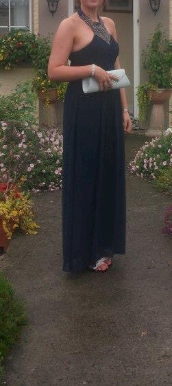 Navy Halter neck Debs Dress for Sale