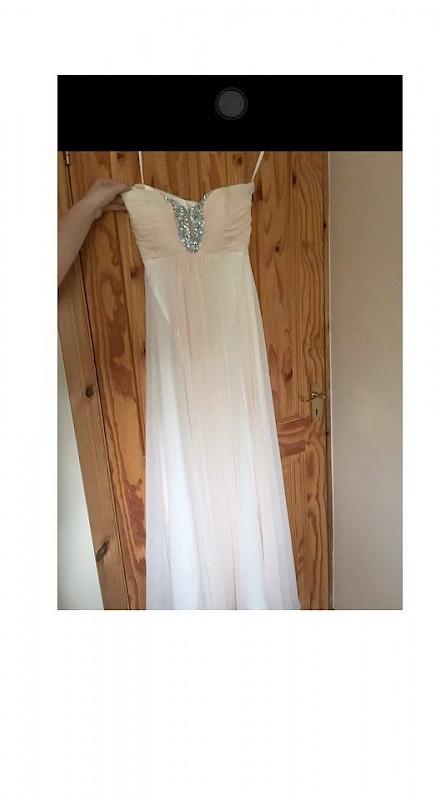 Beigy sequined strapless Debs dress