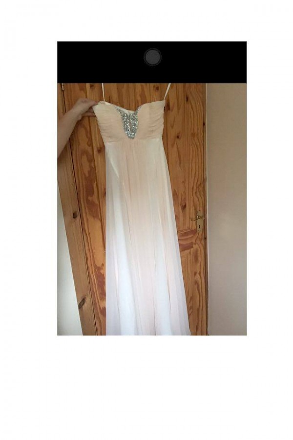 Beigy sequined strapless Debs dress