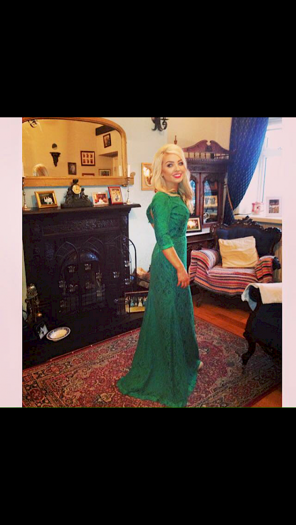 Green lace Deb dress