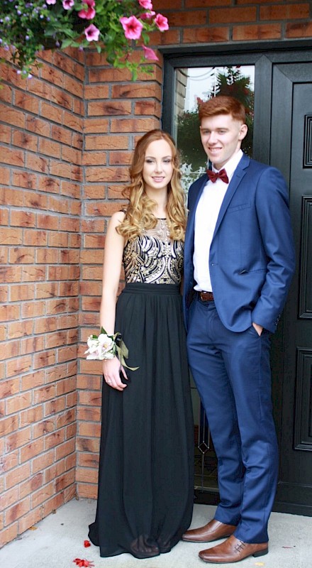 Black and gold dress