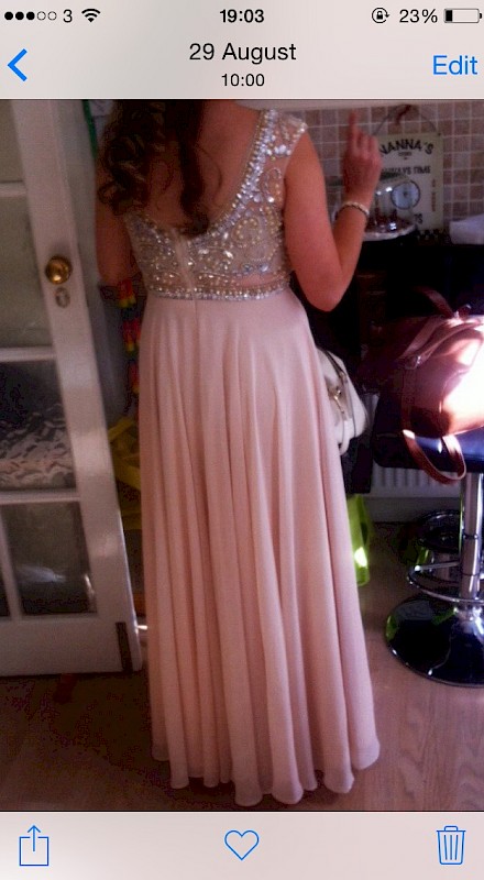 Champagne debs dress