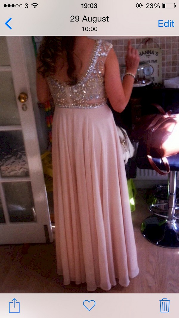 Champagne debs dress