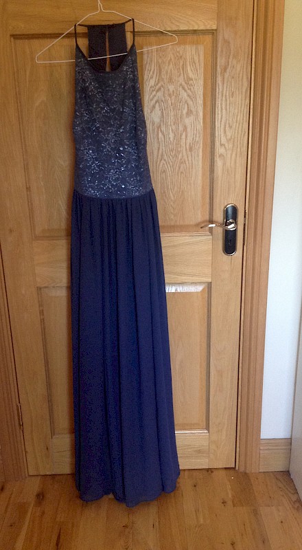 Vera Wang Navy Halter-neck debs dress