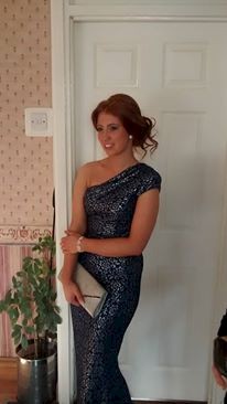 Blue and Silver lace dress