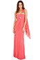 New Pink Evening Maxi Dress