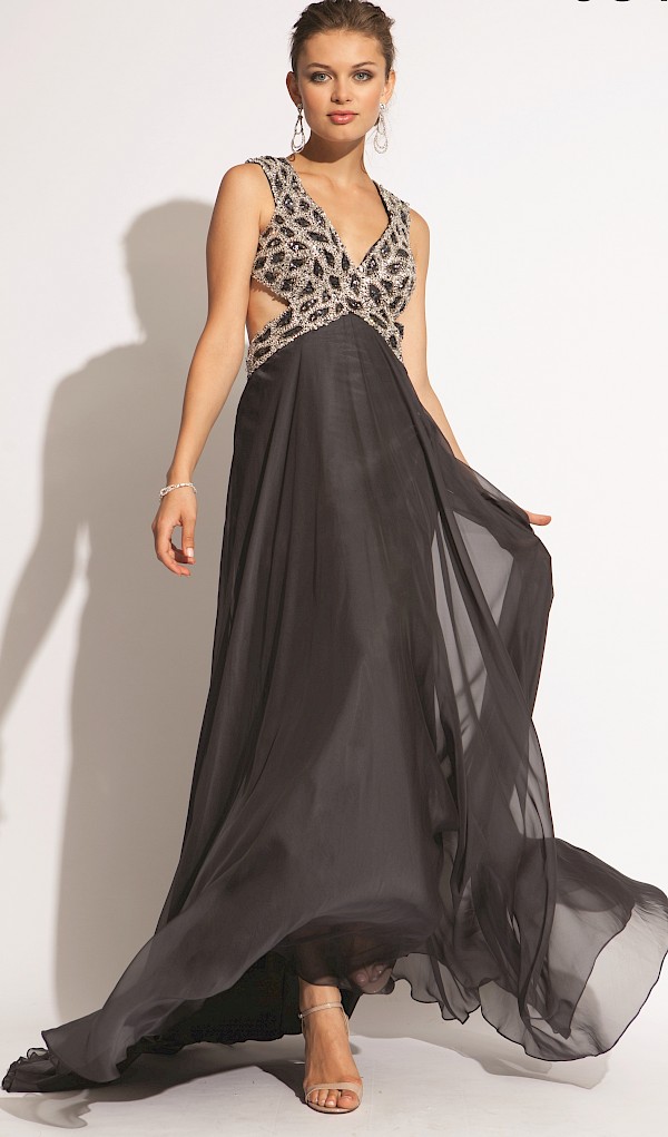 Grey Backless dress