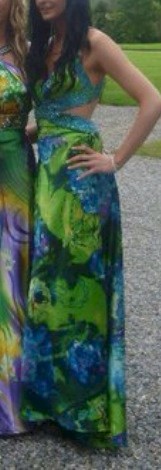 Stunning colourful debs dress