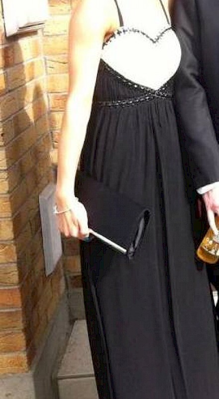 Black and White A-Line Debs Dress