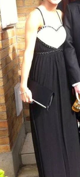 Black and White A-Line Debs Dress
