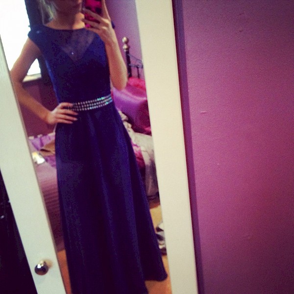 Royal Blue A-Line Debs Dress