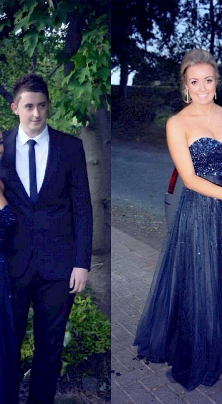 Handmade royal blue dress for sale