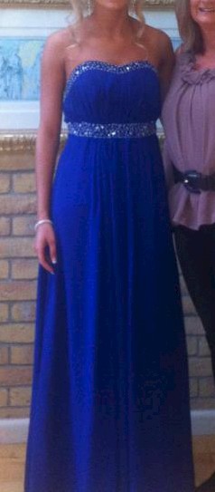 Blue Strapless Dress