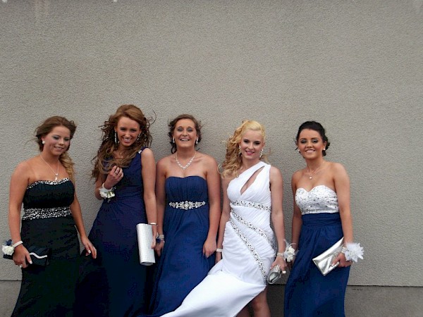 White and Blue backless Dress