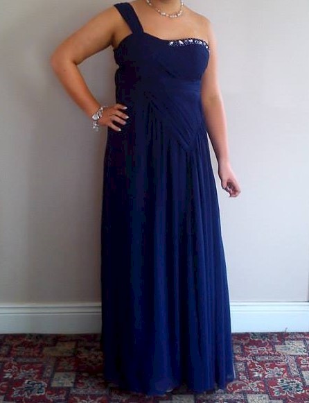 navy/purple dress