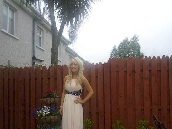SALE: Cream &amp; Navy Evening/Debs Dress