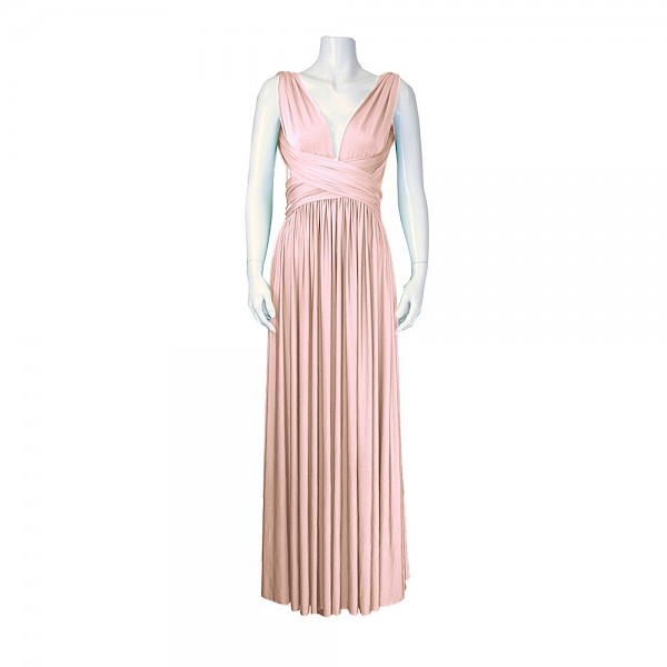 Multi-wrap rose pink dress