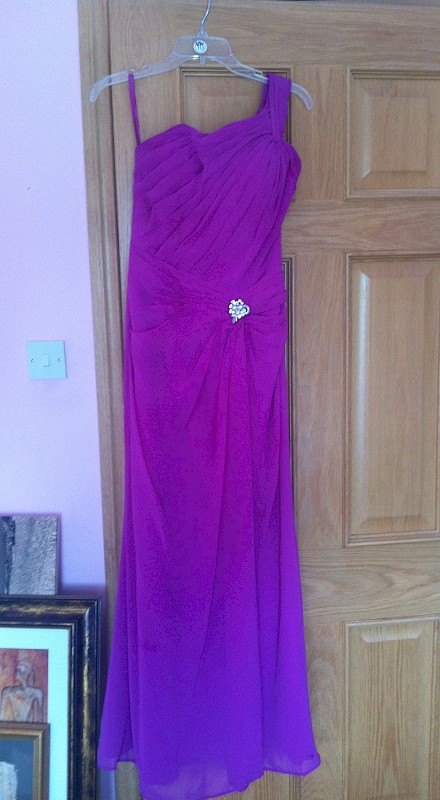 Pink one shoulder dress