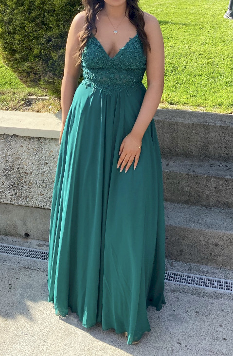 green debs dresses Raya Embellished Corset Gown | Sage Green | Prom