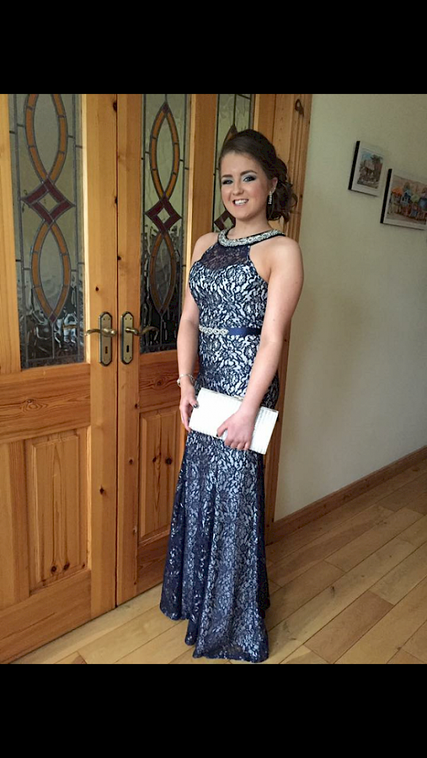 Navy Lace Debs Dress