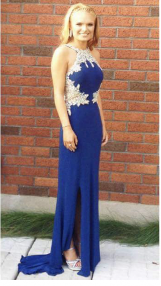 Navy/silver debs dress for sale