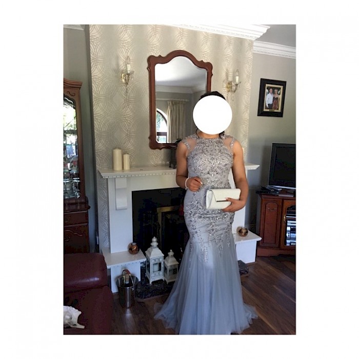 Grey/Silver Embellished Debs Dress